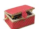 D&D, scatola da cucito con kit da cucito con accessori, cestino organizer in legno con acc...