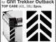 2pcs RIFRANGENTI ADESIVI per GIVI Monokey Trekker Outback Bauletto Alluminio TOP CASE 37 4...