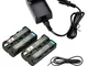 DSTE 2-pacco Ricambio Batteria + DC01E Caricabatteria Compatibile per Sony NP-F550 NP-F330...