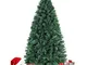 amzdeal Albero di Natale da 180 cm (750 Rami), Base Robusta e Ramo Verde, Albero di Natale...