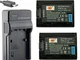 DSTE NP-FH50 Li-Ion Batteria (2-Pacco) e Caricabatterie USB Compatibile per Sony DSLR-A230...