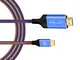 Elzo Cavo USB C a HDMI 4K 1,8m, USB 3.1 Tipo C Cavo HDMI Nylon Intrecciato Compatibile con...