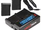 HEDBOX RP-DC50/DLPE6 - Caricabatteria doppio LCD per batteria Canon LP-E6/6N e Hedbox RP-L...