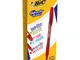 BIC 943442 - 0.7 mm "Gel Ocity" Illusion Penna Cancellabile, Confezione da 12 Pezzi, Rosso