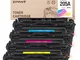 ZIPRINT 4 multipack Compatibile HP 205A HP CF530A CF531A CF532A CF533A Toner per HP Color...