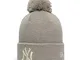 New Era Wmns Bobble Cuff Knit Neyyan Cappello, Grigio, Taglia Unica Donna