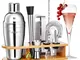 Baban set cocktail 10 pezzi,kit barman,Shaker per Cocktail 750ML set cocktail professional...