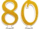 Candeline Maxi 80 Anni per Torta Festa Compleanno 80 | Decorazioni  Candele Auguri | Idee...