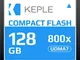 CF 128 GB Compact Flash Scheda di Memoria 800x Velocità fino a 120 MB/s, R 135 MBs W 80 MB...