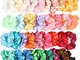 BUYGOO Scrunchies Capelli Scrunchies Raso Elastici Capelli 36 Colori, Capelli Fasce Elasti...