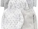 Simple Joys by Carter's Baby - Confezione da 5 body a maniche lunghe ,Gray/White ,12 Month...
