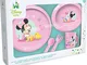 Ciao- Minnie Disney Baby Set Pappa 5 Pezzi Piano, Piatto Fondo, Tazza, forchetta, Cucchiai...