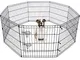 Bunny Business Box a 8 pannelli adatto a Conigli / Ghinee / Cani e Gatti, piccolo, Nero