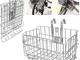 ASPIRER Cestino anteriore per bicicletta – pieghevole e rimovibile in rete metallica a sga...