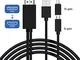 Cavo adattatore da micro USB a HDMI, convertitore MHL a HDMI con uscita audio video per An...