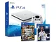 PS4 Slim 500 GB Bianco Playstation 4 Pack 2 giochi - FIFA 18 + Gta V