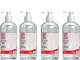 4 flaconi da 500ml gel igienizzante mani 70% ALCOL NUOVA VERSIONE EXTRA FORTE Gel mani pro...