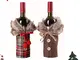 Confezione da 2 copribottiglie di vino natalizie,Decorazione Bottiglia di Natale,Natalizie...