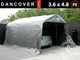 Dancover Tenda Garage PRO 3,6x4,8x2,68m, PE, Grigio