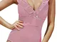 JFan Costumi Interi da Bagno per Donna Tummy Control Costume da Bagno Intero a Righe Senza...