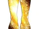 Xunulyn Calze Alte Women's Knee High Socks 19.7"(50cm) Athletic Socks Golden Explosion Gol...