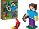 LEGO 21148 Minecraft Maxi-Figure di Steve con Pappagallo