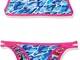 Speedo Waterflow/Fireglam Flip Reverse, Costume da Bagno Bambina, Rosa (Electric Pink/Turq...