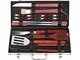 Fixkit 18PC Kit Barbecue Utensili Barbecue Accessori Barbecue in Acciaio Inossidabile Posa...