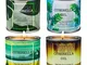 Candele Citronella di 4 Pezzi 7 Once Set Candele Profumate in Latta Portatile Cera di Soia...