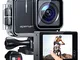 APEMAN Action Cam A100, Touch Screen Nativo 4K/50FPS 20MP WiFi Impermeabile 40M Fotocamera...