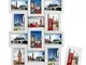 SONGMICS Cornice Foto 10x15 cm, Cornici Foto Collage da Montare con 12 Posti di Foto e Un...