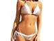 Italily -Bikini Costume da Bagno Bikini con Paillettes Donna Paillettes Reggiseno Bikini C...