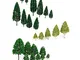 WINOMO 27pcs modello alberi in miniatura alberi treni Ferrovie scenario architettonico pae...