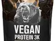 Proteine Vegane 3K - 1 Kg al gusto Caffé Freddo - Proteine in polvere dei piselli, semi de...