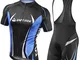 Letook Completo Bici Abbigliamento Ciclismo Set Tuta Ciclismo Estivi Maglia + Salopette Ci...