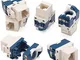 Greluma 6 Pcs Presa Keystone senza utensili CAT6, prese femmina RJ45 a 180 gradi per piast...