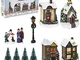 Toyland Mini Village Light Up Christmas Scene | 12 Piece Set | Multicoloured | 47 cm x 58...