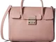 FURLA Metropolis Medium Satchel - Borse a secchiello Donna, Pink (Moonstone), 11x19x24 cm...