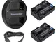 Newmowa NP-FM50 Batteria (confezione da 2) e Portable Micro USB Caricatore kit per Sony NP...