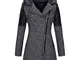 BaZhaHei Giacca Donna,Moda Casuale Giacca con Cappuccio Overcoat,Cappotto Donna Invernale...