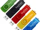 SunData Chiavetta USB 32GB 5 Pezzi PenDrive Girevole USB2.0 Flash Drive Thumb Drive Memori...