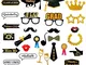 Getervb 28 Pezzi Graduation Photo Booth 2023 Photo Booth Props Mustache Cappelli Labbra co...