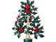 Ever Faith Festive verde albero di Natale Agrifoglio Spilla austriaco di cristallo Gold-To...