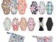 HahaGo Assorbenti lavabili mestruale di cotone 12 pezzi Pantyliners Panno mestruale Panno...