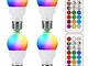 iLC Lampadina Colorata LED, Equivalente 40W, E27 12 Colore RGB 5 Watt Bianco Caldo (2700K)...