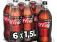 6 BOTTIGLIE COCA COLA ZERO ZUCCHERI 1,5 LITRI BIBITA FRIZZANTE BEVANDA CLASSICA