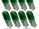 Aerzetix - Set di 10 lampadine T5 1.2W 12V W1.2W W2X4.6D luce verde per cruscotto auto