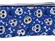 Milan Portatodo 3 Cremalleras Bats&bites Azul Astuccio, 22 cm, Blu (Azul)