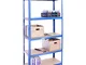 G-Rack 0022 Scaffalatura, 5 Ripiani, 175 Kg a ripiano, Blu, 180 x 90 x 40 cm