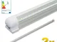 LEDVero 2x SMD LED Tubo 150cm integrato - Tubo fluorescente Bianco caldo T8 G13 - Cover tr...